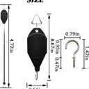 TIHOOD 3PCS Plant Pulley Hanger with 3 PCS Metal Ceiling Plant Hooks, Retractable Plant Hook Pulley, Adjustable Heavy Duty Plant Hanging Pulleys for Garden Baskets & Bird Feeder