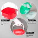 Restaurantware Cleaning Bucket 6 Quart Pack of 1 Plastic Square Bucket for Washing Mopping, Sanitizing Bucket with Built-In Spout and Handle, Red Utility Tool for Household Commercial Use