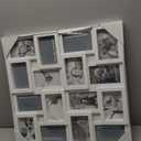 J.M.Deco Collage Picture Frames for Wall 16 Opening, Large Photo Frame Collage Wall Hanging for 4x6 Photo, Reunion Friends Family Memory, Christmas Gift -Pure White