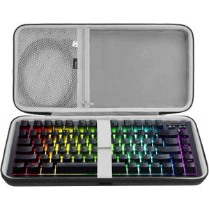 Geekria 75% Keyboard Hard Shell Case, Compatible with Razer BlackWidow V4 75%, YUNZII B75 PRO, Keychron Q1 HE/Q1 Ultra, Aula S75 PRO Travel Carrying Bag for 84 Key Computer Keyboard (Slim)