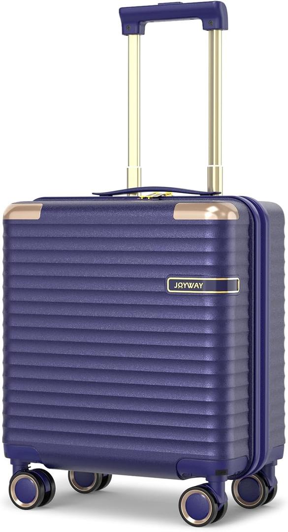 Joyway Carry on Luggage With Removable Spinner Wheels & Built-In TSA Lock, 18 Inch Carry on Suitcase Hard Shell for Lightweight Travel (Navy Blue)