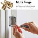 Healeved 6 Pcs Concealed Cabinet Hinges 1.64X1.3 Inch Self Closing Invisible Hinges for Kitchen Furniture Silent Flat Folding Hardware