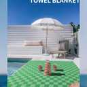 Antfuny Giant Beach Towel Blanket Autumn Outing Stuff for Women & Men Road Trip Camping Gear Ship Cruise Gear Must Haves Large L Teal Plain Pattern Airplane Accessories Travel Gadgets Yard Mat