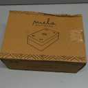 Carved Scallop Mango Wood Box with Lid - Medium Burnt Large Wooden Box - Handmade Decorative Box with Lid for Use As Memory Box, Keepsake Box, Photo Storage Box, and more - 9 x 6 x 3.5