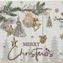 Artoid Mode Xmas Tree Birds Ornament Merry Christmas Doormat, Winter Low-Profile Switch Rug Home Decor Door Mat Floor Mat for Outdoor Indoor 17x29 Inch