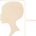 Operitacx 8Pcs DIY Painting Wood Pieces African Female Head Silhouette Wooden Blanks 5.9X3.7 Inch Natural Craft Wood for Art Projects Home Decor