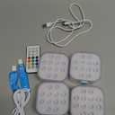 Homly Rechargeable Submersible Pool Lights with Remote, Waterproof Underwater Charging Battery Operated Controlled 16 Color Changing LED with Magnet Floating Lights Pool Pond Decoration 4 Pack