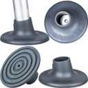 4 Packs Replacement Feet Pads for Shower Chair Bath Seat, 1-1/8" I.D Slope Rubber Feet Caps Universal Fit for Bath Stool, Shower Bench Legs Bathtub Transfer Benches Large Cup Feet