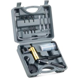 Orion Motor Tech Brake Bleeder Kit with Hand Vacuum Pump and Adapters, Brake Bleeding Kit for Brake Fluid Power Steering Fluid More, Vacuum Brake Bleeder Pump with Pressure Gauge (Gray)