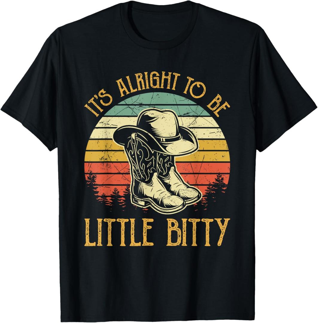 Its Alright To Be Little Bitty Country Music Toddler T-Shirt (M, Black)