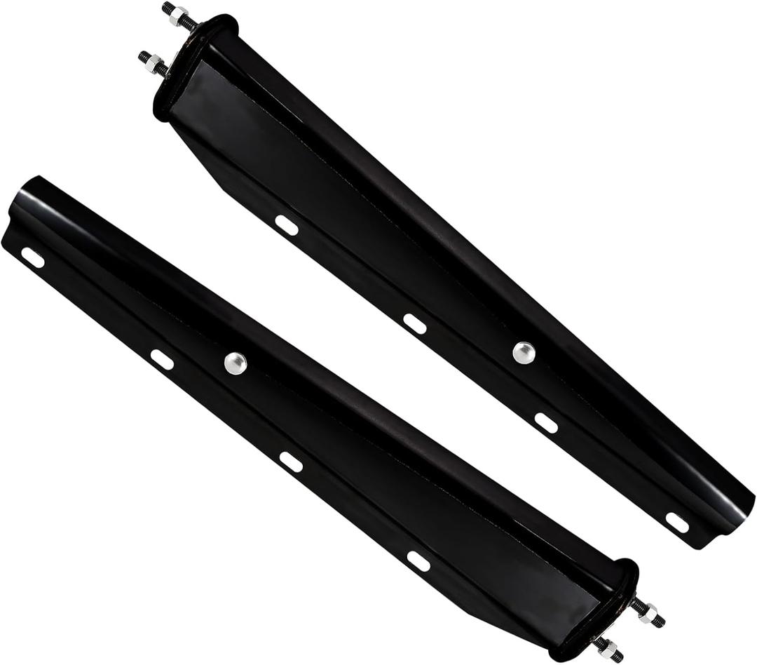 Mud Flap Hanger Spring Loaded Carbon Steel Chromed 1-1/8" - 2.5" Bolt Spacing 30" Length Rear Bar, Spring Loaded Straight Mud for Semi Trucks, 2-1/2" Bolt, Black
