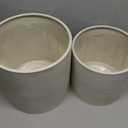 ARNIS Modern Plant Pots, Large Planters with Stand, Set of 2 Decorative Planters, Metal Pots with Drainage Holes for Living Room, Office, Garden or Balcony, 10.5 &12.55 Inch, Dirt