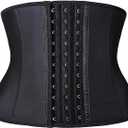 YIANNA Waist Trainer for Women Latex Underbust Waist Cincher Corset Sport Girdle Hourglass Body Shaper, Size XL