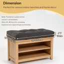 Bench Cushion for Indoor Furniture 36"x14"x4" Dark Grey 1 Pack