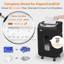 VidaTeco 18-Sheet Paper Shredder for Home Office Heavy Duty with 60 Mins Running Micro Cut, US Patented Cutter, Shred CD/Card with 7.9 Gal Extra Large Bin, AUTO Jam Proof(ETL)