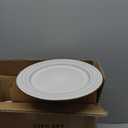 GBHOME Ceramic Dinnerware Sets,12 pcs Embossed Elegant Stoneware Plates and Bowls Sets, Housewarming Wedding Gift | Dishwasher & Microwave Safe | Dishes Set Service for 4 (Pearl White-Wave)