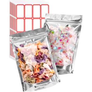 200 Pcs 5"x8" Mylar Bags for Food Storage - Clear Front, Stand-up, Resealable Bags for Small Business Packaging Supplies, Snacks Candy Bath Salts Hand Made Gift Festival