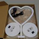 [Timer] Valentines Day Decorations, 2 Pack Heart Neon Signs Valentines Day Decor, USB & Battery Operated Valentines Decor Red Pink Neon Lights, Valentines Day Decorations for Home Table Party Room