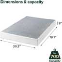 Zinus 9 Inch Queen Metal Smart Box Spring with Quick Assembly, Mattress Foundation, Strong Metal Frame, Easy Assembly
