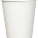Amazon Basics Disposable Coffee Cups, 10 ounces, Paper, 1000 Count (Pack of 1), White