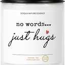 Sympathy Gifts for Loss of Loved One, Memorial Candle 9oz Lavender Scented Soy Candle, “No Words… Just Hugs” Remembrance & Bereavement Gift, Grief Gifts for Women, Condolence Gift, 50 Hour Burn, st