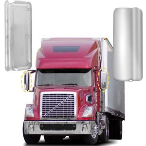 Chrome Door Mirror Cover Drive Left&Passenger Right Side Compatible with Volvo VNL 1997-2014,Proector Mirror Covers (Pair)