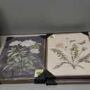 Framed Vintage Botanical Wall Art Bedroom, 4 Piece Rustic Farmhouse Floral Canvas Prints Artwork, Neutral Flower Butterfly Pictures for Modern Farmhouse Living Room Kitchen Bathroom Wall Decor, 11x14