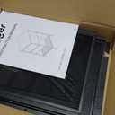 Huuger Night Stand with Fabric Drawer, Side Table with Mesh Shelf, Bedroom Nightstand, Fabric Drawer Dresser, Open Shelf, Metal Frame, Couch Side, Black