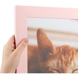 Picture Frames, Photos Frame Wall Gallery Photo Frames, Horizontal and Vertical for Wall Mounting, Home Office Decoration Pink 13x17