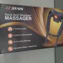 JZBRAIN Cordless Shiatsu Neck and Shoulder Massager with Heat & Kneading | 2000mAh Rechargeable Battery, Hands-free, 3 Modes, 2 Intensity, 2 Heat Levels, for Muscle Soreness, Stiff Neck Fatigue Relief