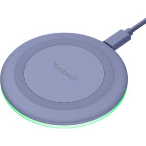 Yootech Wireless Charger,10W Max Wireless Charging Pad Compatible with iPhone 17/17 Pro/17 Pro Max/Air/16/15/14/13/SE 2022/12/11,Samsung Galaxy S25/S24/S23,for AirPods Pro 3(No AC Adapter) (Clove Purple)