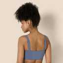 Amazon Essentials Women's Active FormFlex Buttery Soft Light Support Bandeau Sports Bra with Adjustable Straps (Large)