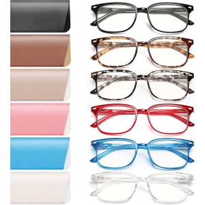 NOVIVON 6 Pack Reading Glasses for Women, Reading glasses men, Blue Light Blocking Readers, Computer eye glasses, Cheaters