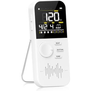 ENO MUSIC Rechargeable Big and Clear Sound Digital Metronome with Mechanical Sound Digital Sound Wood Block Sound and Vocal Counting the Beat for Pinao Guitar Bsss Violin Ukulele Drum Players