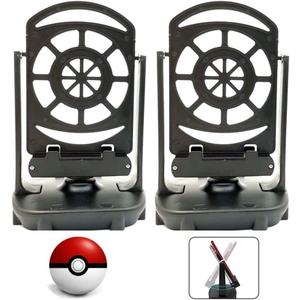 [2 Sets] Steps Counter Compatible for Po-ke-mon Go Walker Phone Swing Accessories [Mute Version] Egg hatcher Rocker Quick Steps Earning Device[Support 4 Phones Black]