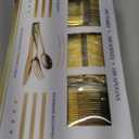 N9R 300PCS Gold Plastic Silverware, Heavy Duty Gold Plastic Cutlery Set Disposable Flatware Dinnerware, 100 Forks, 100 Spoons, 100 Knives, Perfect for Party, Wedding and Daily Use