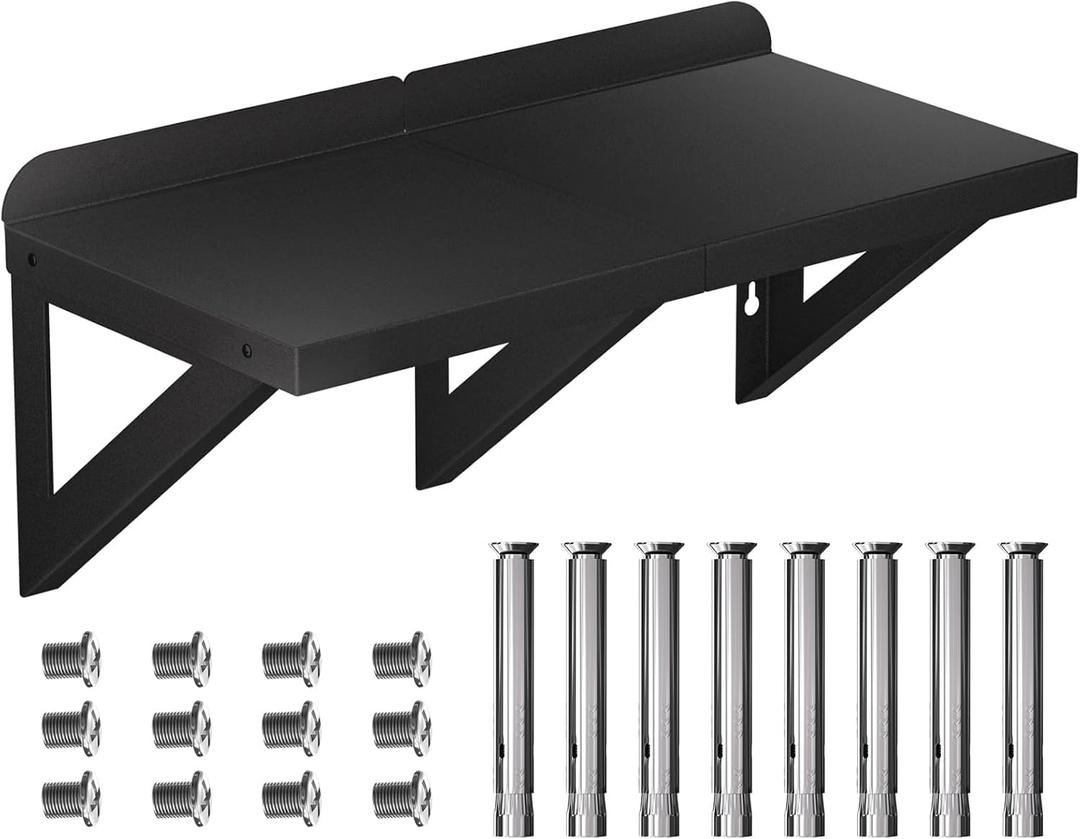 Stainless Steel Shelf Wall Mounted 12 x 24 Inches, Commercial Shelving, 230lb Floating Shelving, Metal Shelves, Heavy Duty Storage Rack for Restaurant, Kitchen, Home and Hotel, Bar, Garage
