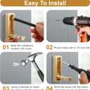 6Pcs Folding Coat Hook, Heavy Duty Wall Hooks Made of Zinc Alloy, Fold Up Hooks for Bathroom, Closet, Entryway, Pool and Kitchen, Easy Install with Screws (Gold)