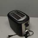 Basics 2 Slice Toaster, Extra Wide Slots for Bagels, 6 Browning Settings, Removable Crumb Tray, Defrost/Cancel/Bagel Buttons, Cord Wrap, 900W, Black & Silver