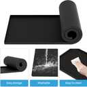 Large Washing Machine Drain Pan Silicone Mat, 54" X27.5" Non-Slip Waterproof Washing Machine Tray,Washer Drip Pan Under Dryer and Washer, Anti-Vibration,Floor Leak Protector for Laundry Room-Black