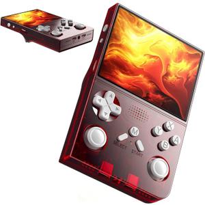 R40 Retro Handheld Game Console  3.5 Inch IPS Screen, 128GB Storage, Portable Arcade Gaming Device, 3000mAh Battery, TypeC Charging, Red