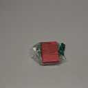 Black and White Stripe Christmas Tree Teardrop Earrings - Buffalo Plaid Christmas Tree Earrings