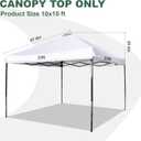 10x10 Canopy Replacement Top with Air Vent PU Coated for Straight Leg Canopy Frame,(Pure White)