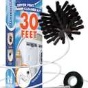 30-Feet Dryer Vent Cleaner Kit - Innovative Lint Remover Reusable Strong Nylon| Flexible Lint Brush with Drill Attachment for Faster Cleaning 30 Feet Long