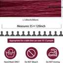 12 Pack 10Ft Cheesecloth Table Runner 35x120 Inch Boho Gauze Table Runner Rustic Cheese Cloth Long Romantic Table Runners for Wedding Bridal Shower Birthday Party Table Decor (Burgundy)