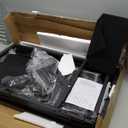 Lufeiya Gaming Desk with LED Lights and Storage Shelves, 47 inch Computer Desk with Power Outlets, Home Office Desk with Monitor Stand, Writing Table PC Desks, Black