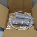 PATIKIL Drum Lamp Shades for Table Lamps 12"x12"x8" Linen Lampshade Set of 2 Easy Assembly Lamp Shade with E27 to E26/E14 Adapters for Floor Lamps Bedside Lamps, Gray (1.65" Spider)