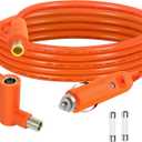 12V/24V DC Power Extension Cable, Heavy Duty 14AWG Cigarette Lighter Plug to DC7909 Male with DC7909 to DC8020 Adapter for Inverter, Car Fridge, Air Pump, Dash Cam 8.2 FT/2.5M