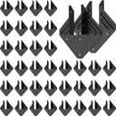 40 Pack Hurricane Ties for Rafter Brackets 2x4, 2x6 18-Gauge Joist Hangers Black, Truss Framing Brackets for Roof, Hurricane Clips for Rafters Powder Coated
