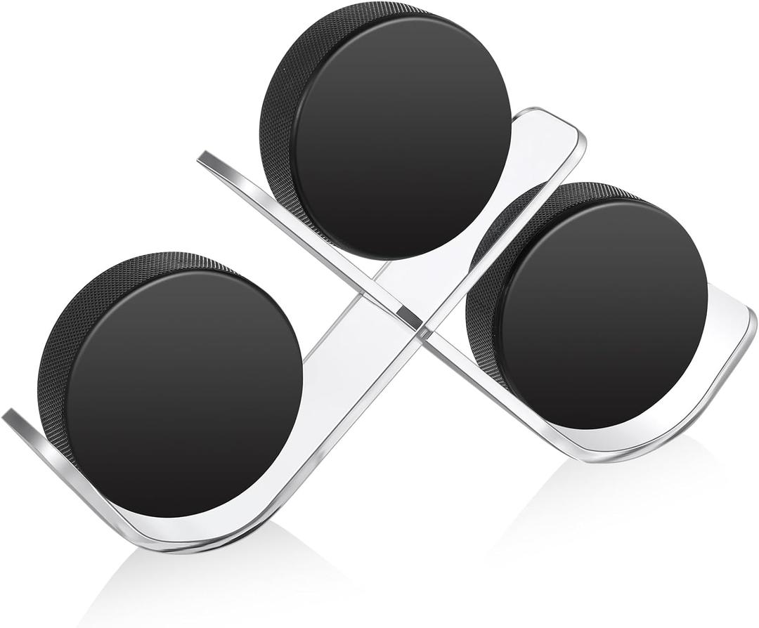 Wonderjune Hockey Puck Holder Pucks Display Holders Stand Cases Autographed Sports Memorabilia Game Gifts for Collectors(3 Hockey Puck Holder,Acrylic)